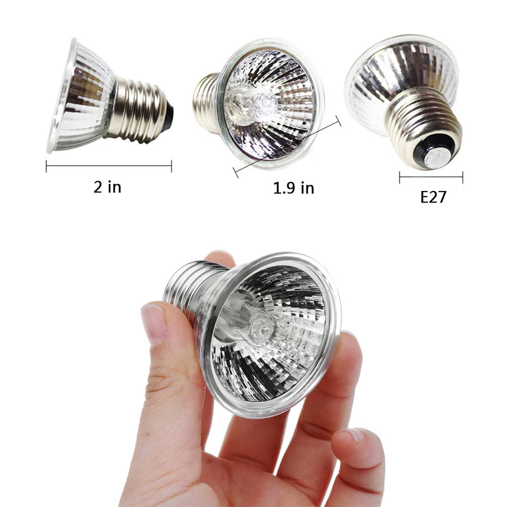 4-Pack Uva Uvb Reptile Heat Lamp Bulb, E26/E27 75 Watt Reptile Heat Bulb Full Spectrum Sun Light Lamp For Bearde Dragon, Turtle, Lizard, Gecko & More