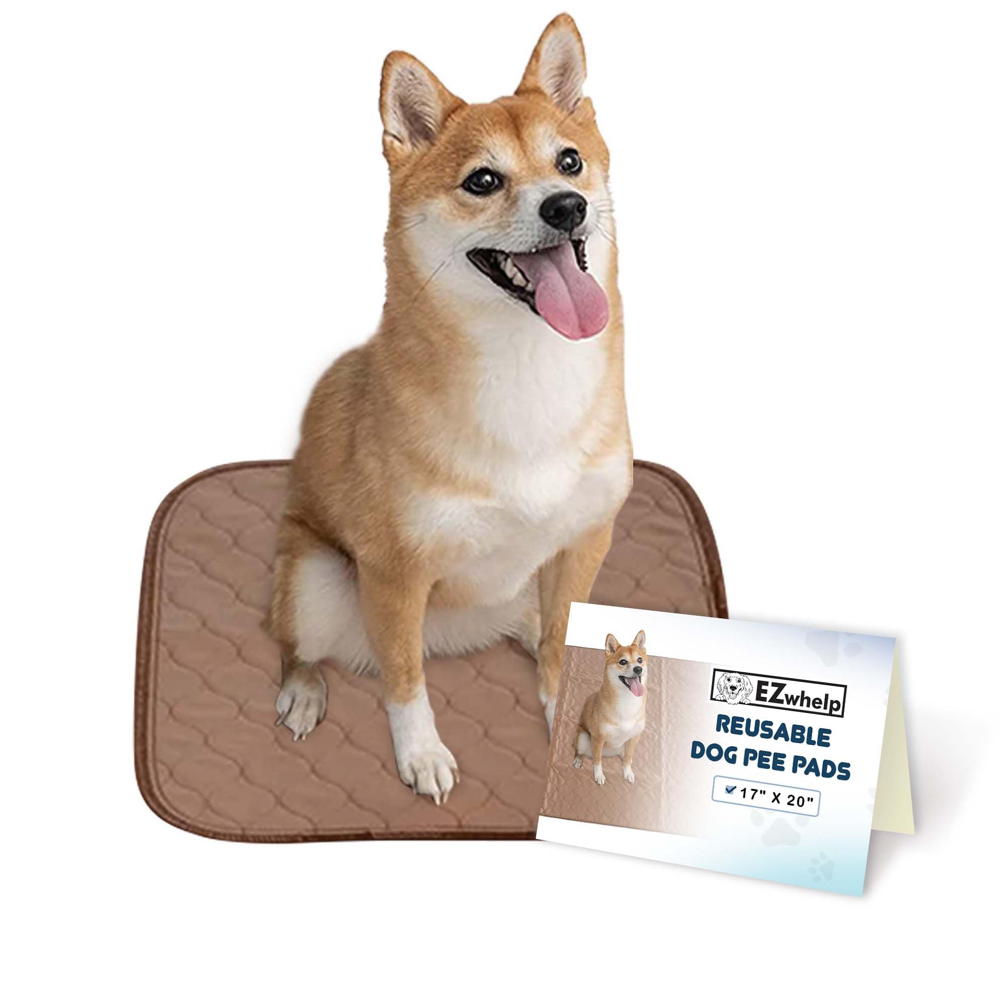 Ezwhelp Reusable Dog Pee Pads - Waterproof Training Pads For Dogs, Washable & Sanitary, Rounded Corners, Laminated, Lightweight,