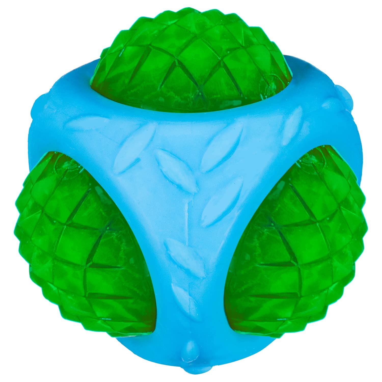 Pups&Pets Blue Diamond Ball Toy Aggressive Chewers Interactive Squeak Crystal Multicolor Diamond Ball Toy for Puppies & Dogs (Me