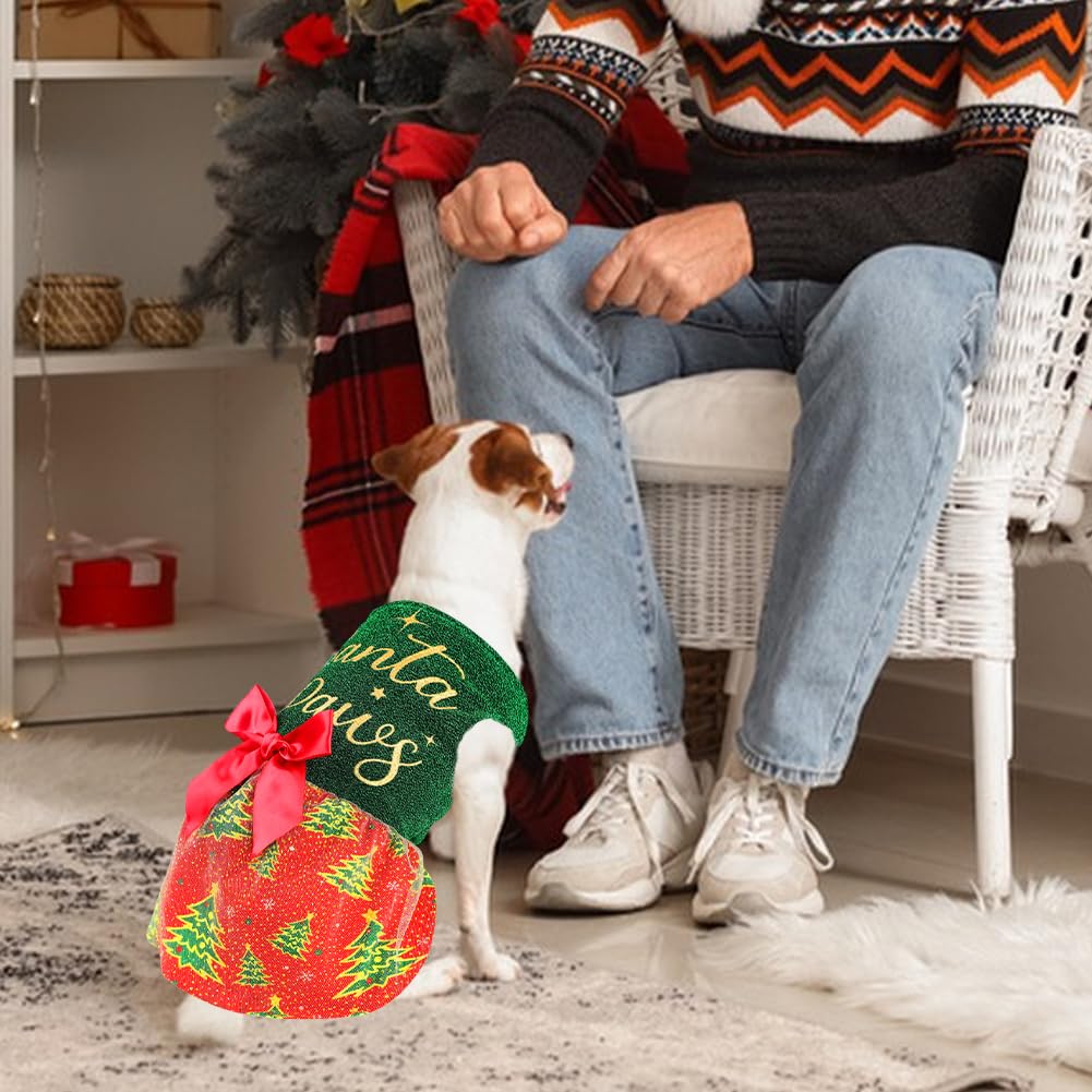 Dog Christmas Outfit Dog Dresses, Dog Christmas Costume Clothes For Dogs Funny Puppy Dress With Bow For Small Large Dogs, Pumpki