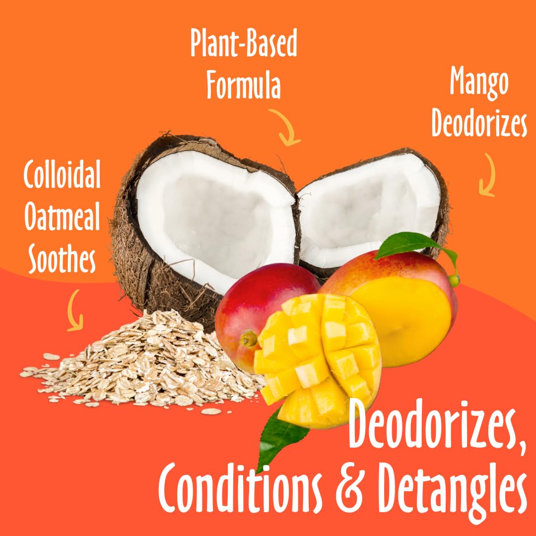 Earthbath, Mango Tango 3-In-1 Dog & Puppy Deodorizing Spritz - Dog Odor Eliminator For Strong Odor, Cruelty-Free Dog Cologne, Dog Wash Spray, Made In Usa, Dog Bathing Supplies - 8 Oz (2 Pack)