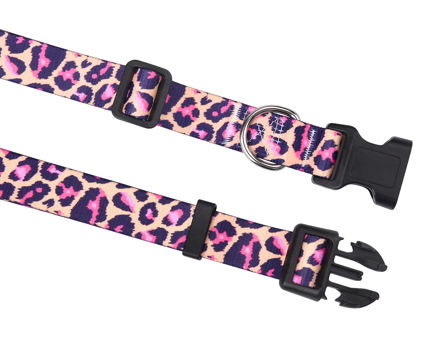 Mihqy Dog Collar With Bohemia Floral Tribal Geometric Patterns - Soft Ethnic Style Collar Adjustable For Small Medium Large Dogs(Pink Leopard,Xs)