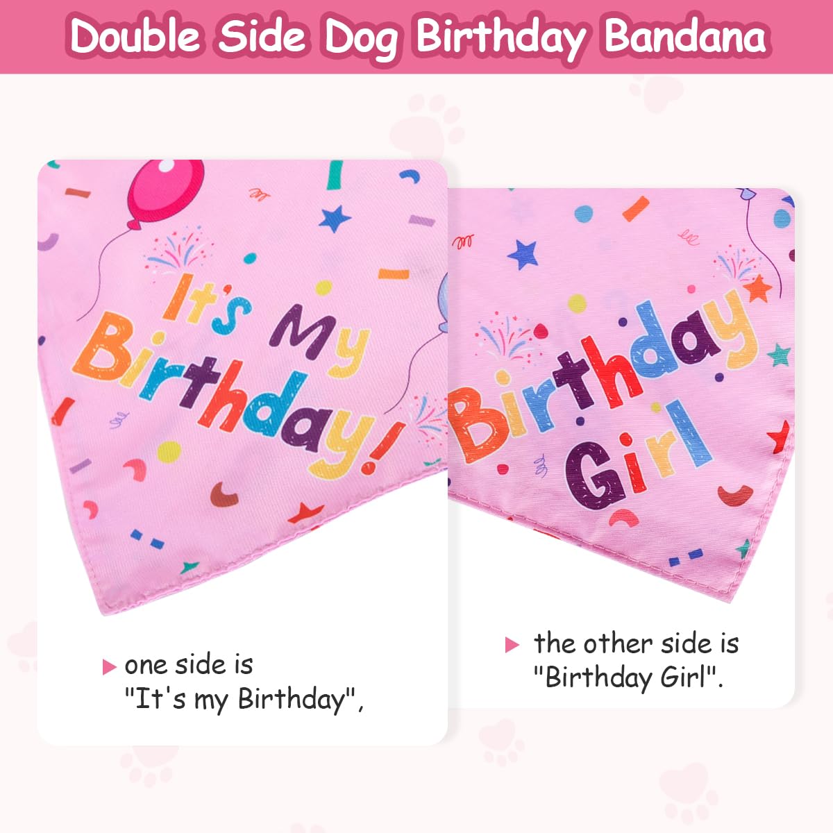 Yicostar Dog Birthday Decorations, Dog Birthday Hat With Numbers For Large Medium Small,Pet Supplies (Pink)