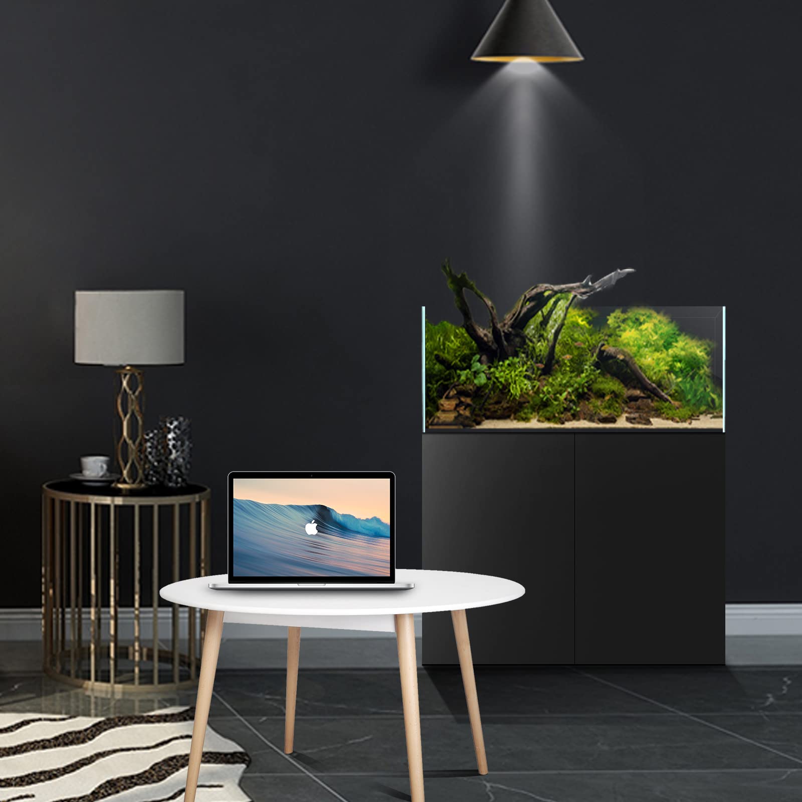 Fzone 9Gal Sharrow Rimless Low Iron Fish Tank Nova Clear Ultra-White 45 Mitered Edges Translucent Glass Anata Series Aquarium W/