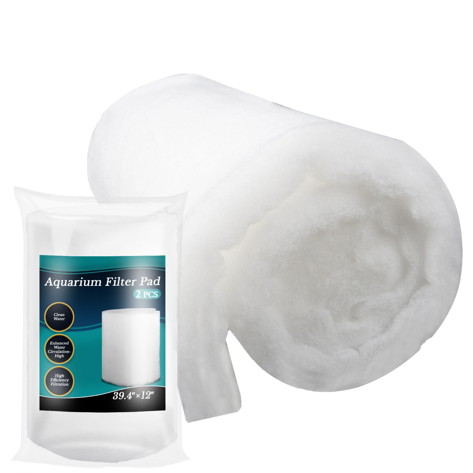 Maqihan Aquarium Filter Pad - Aquarium Filter Media,39.4 X 11.8In Media Roll For Fish Tank, Ponds,Garden, Saltwater,Fershwater,P