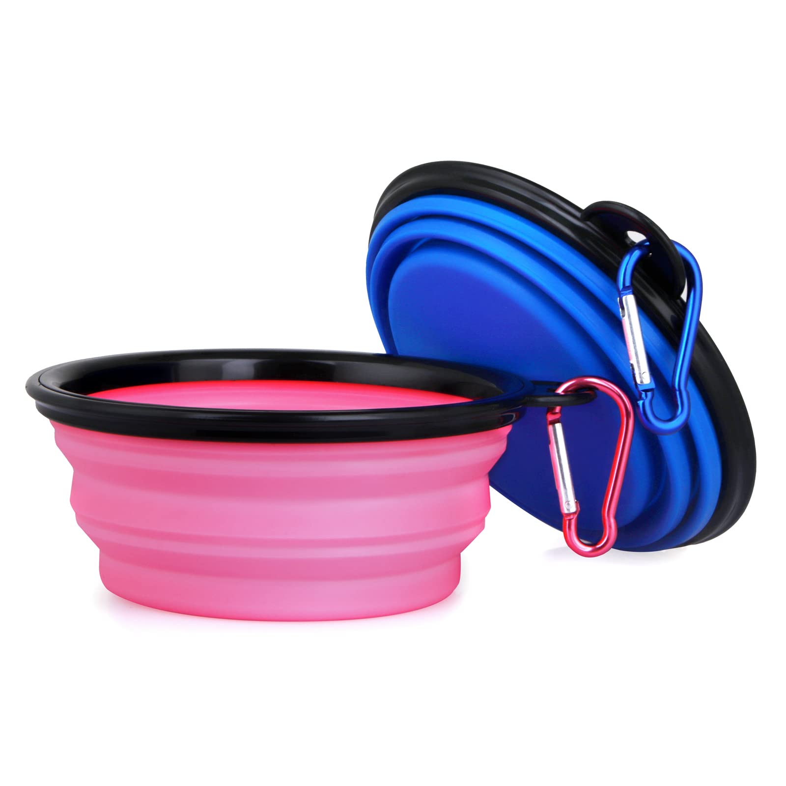 Dog Bowl Pet Collapsible Bowls, 2 Pack Collapsible Dog Water Bowls for Cats Dogs, Portable Pet Feeding Watering Dish for Walking