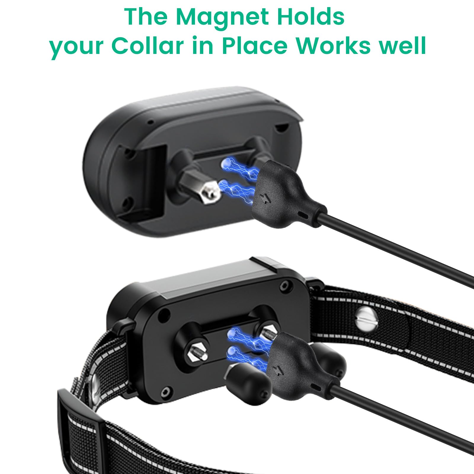 YEAOI 2-Pack Black Charger Replacement for Delupet & Yawpet Dog Training Collars, Magnetic Charging Cable