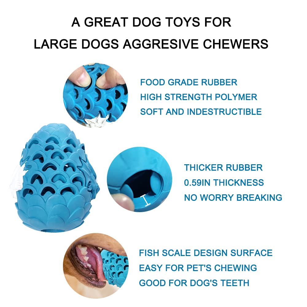 Yclwbg Dog Toys For Large Dogs Aggressive Chewers , Indestructible Dog Toys For Aggressive Chewers , Durable Dog Toys Dragon Egg Dog Toy Milk , Tough Dog Toys Treat Dispensing