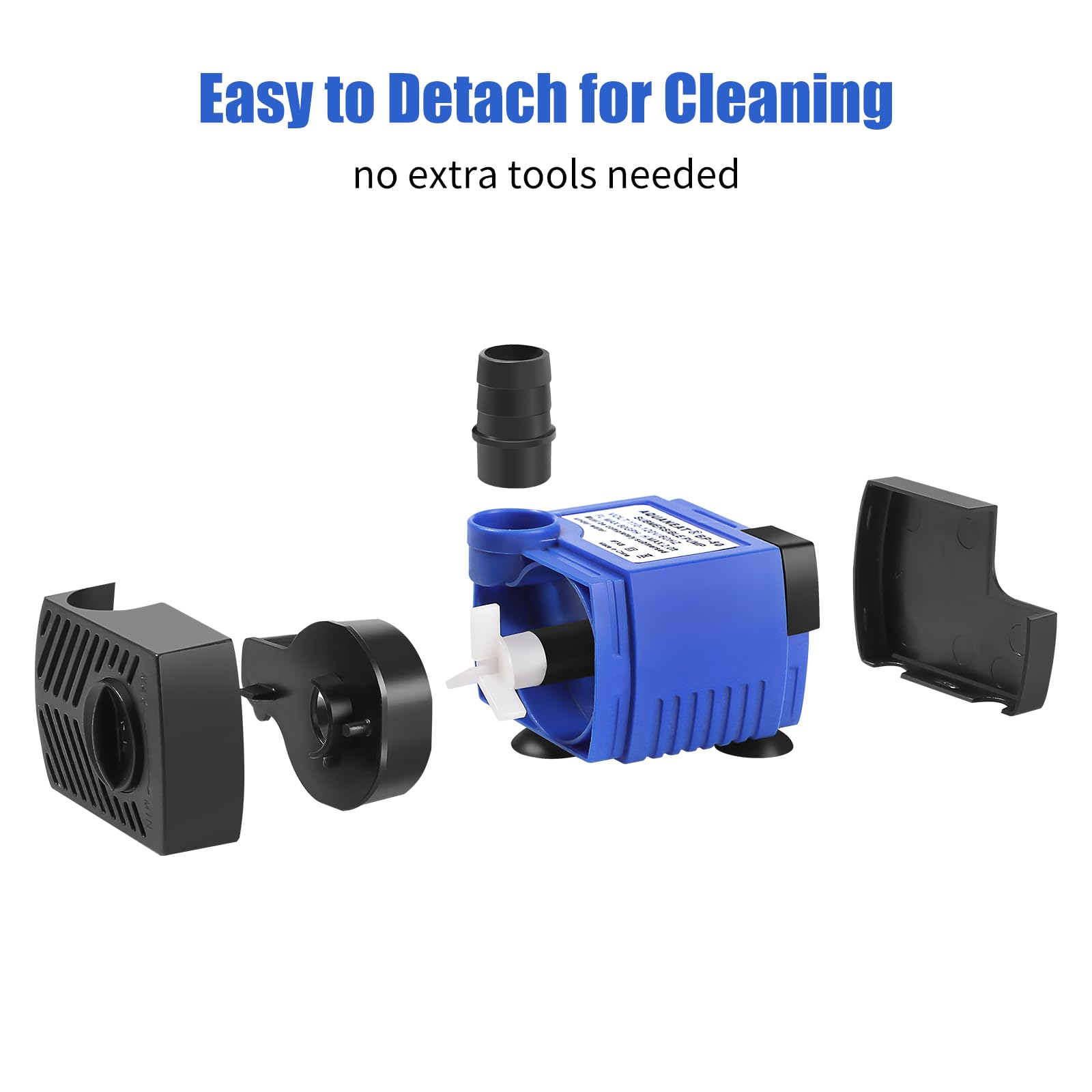 Aquaneat 2Pcs Submersible Water Pump, 80Gph Fountain Pump, Small Water Pump, Aquarium Pump For Fish Tank, Outdoor Water Fountain, Hydroponics, Pond