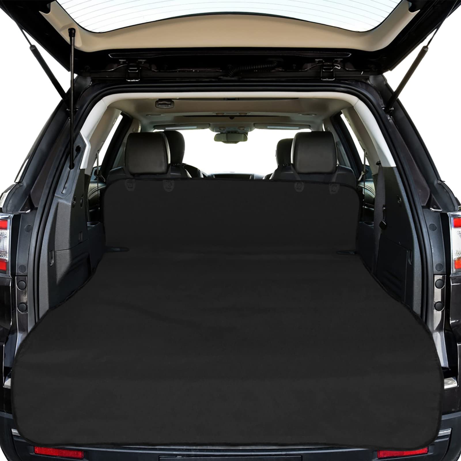 F-Color Suv Cargo Liner For Dogs - Waterproof Pet Cargo Liner, Comfort Dog Cargo Cover With Bumper Flap Protector, Scrachproof L