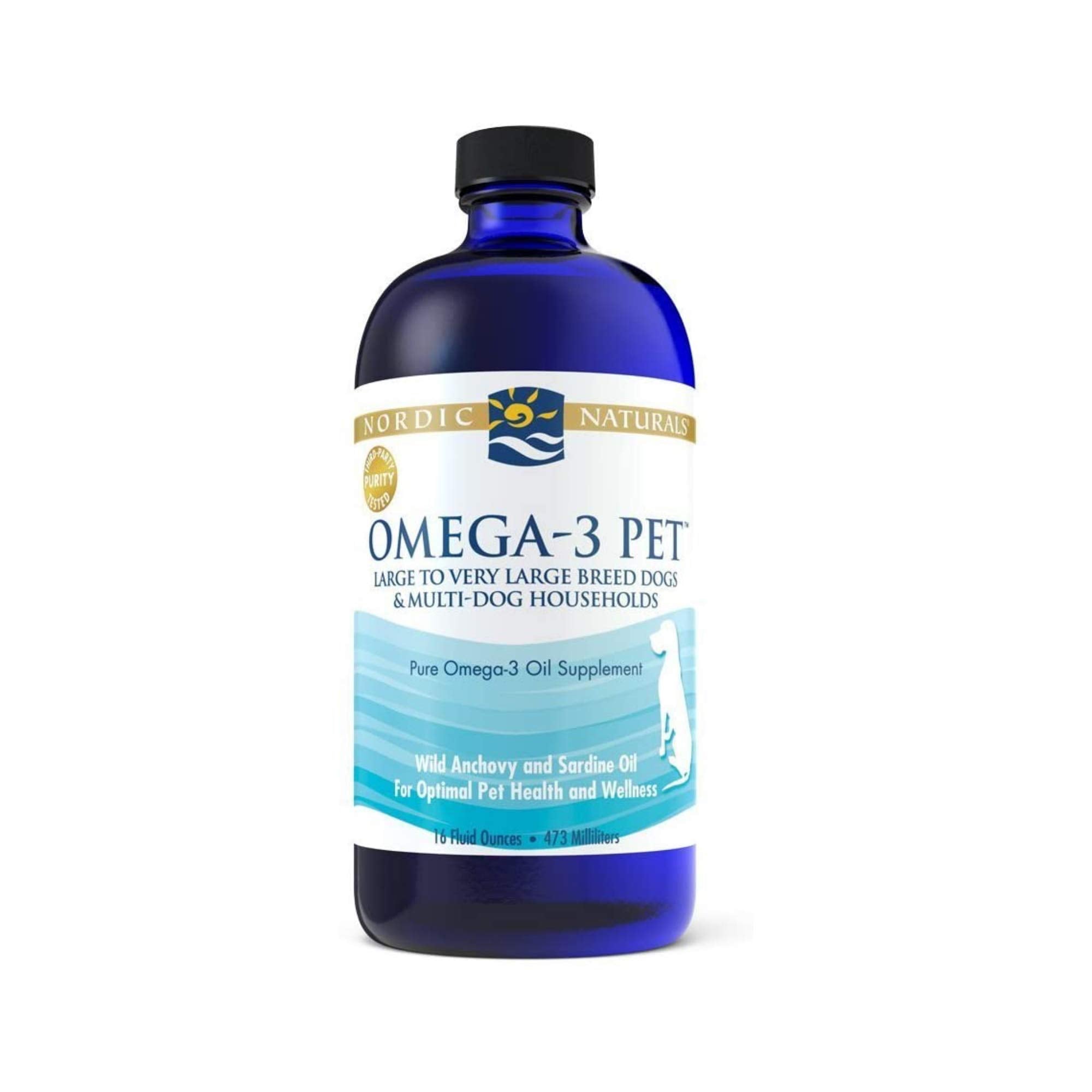 Nordic Naturals Omega-3 Pet, Unflavored - 16 oz - 1518 mg Omega-3 Per Teaspoon - Fish Oil for Large to Very Large Dogs with EPA 