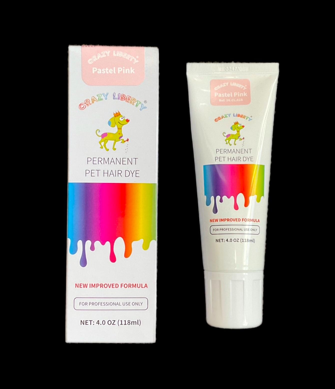 Crazy Liberty Permanent Hair Dye For Dogs And Horses, 4 Oz Tube. (Pastel Pink)