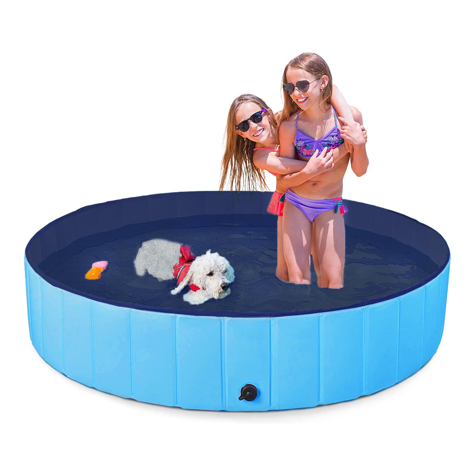Dog Pool Foldable Pet Pool Large Dog Swimming Pool Pet Swimming Pool Pvc Non-Slip Pool For All Kinds Of Pets48-12In