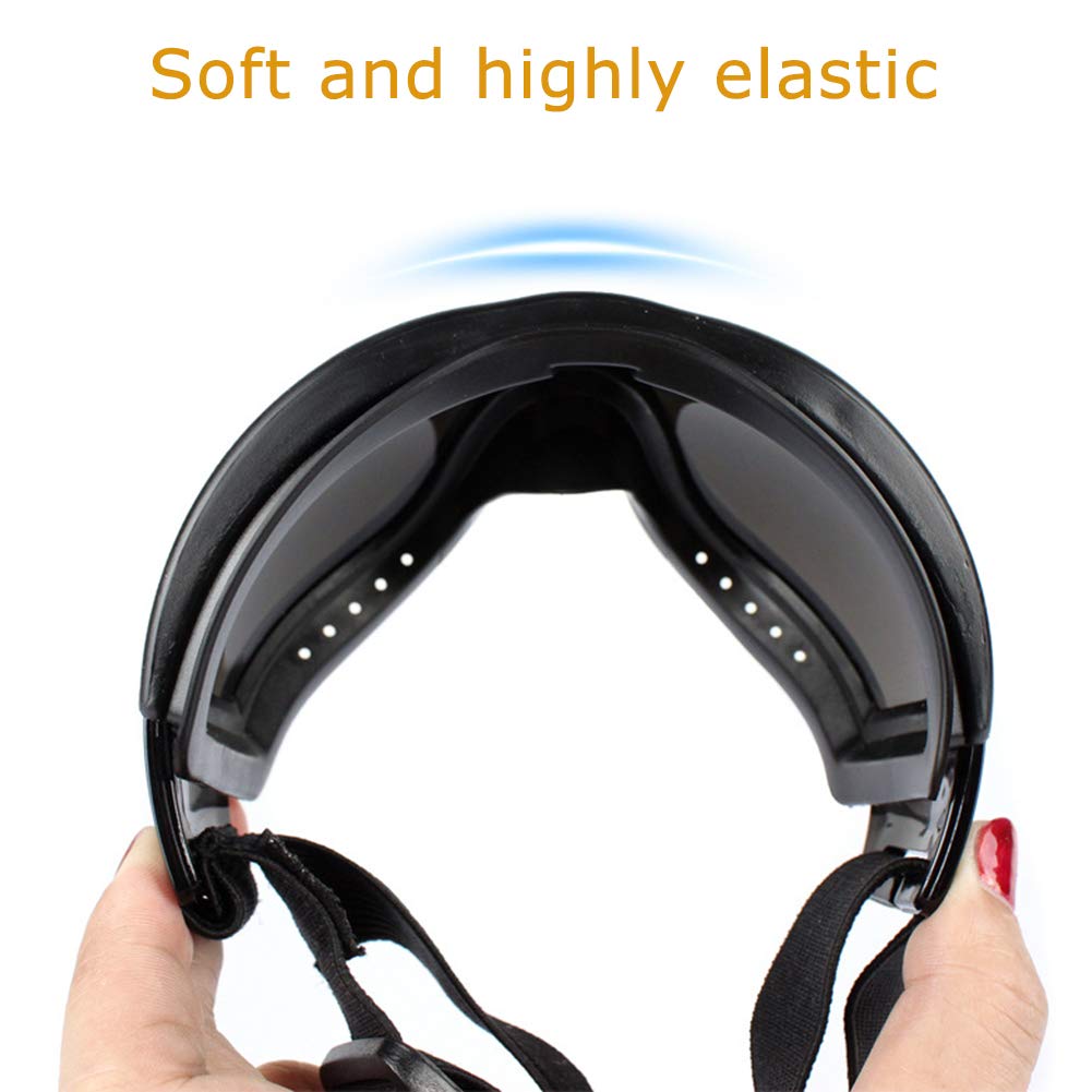 UV Protection Dog Goggles for Medium & Large Dogs - Waterproof Windproof Sunglasses, Durable Protective Eyewear for Long-Snout B