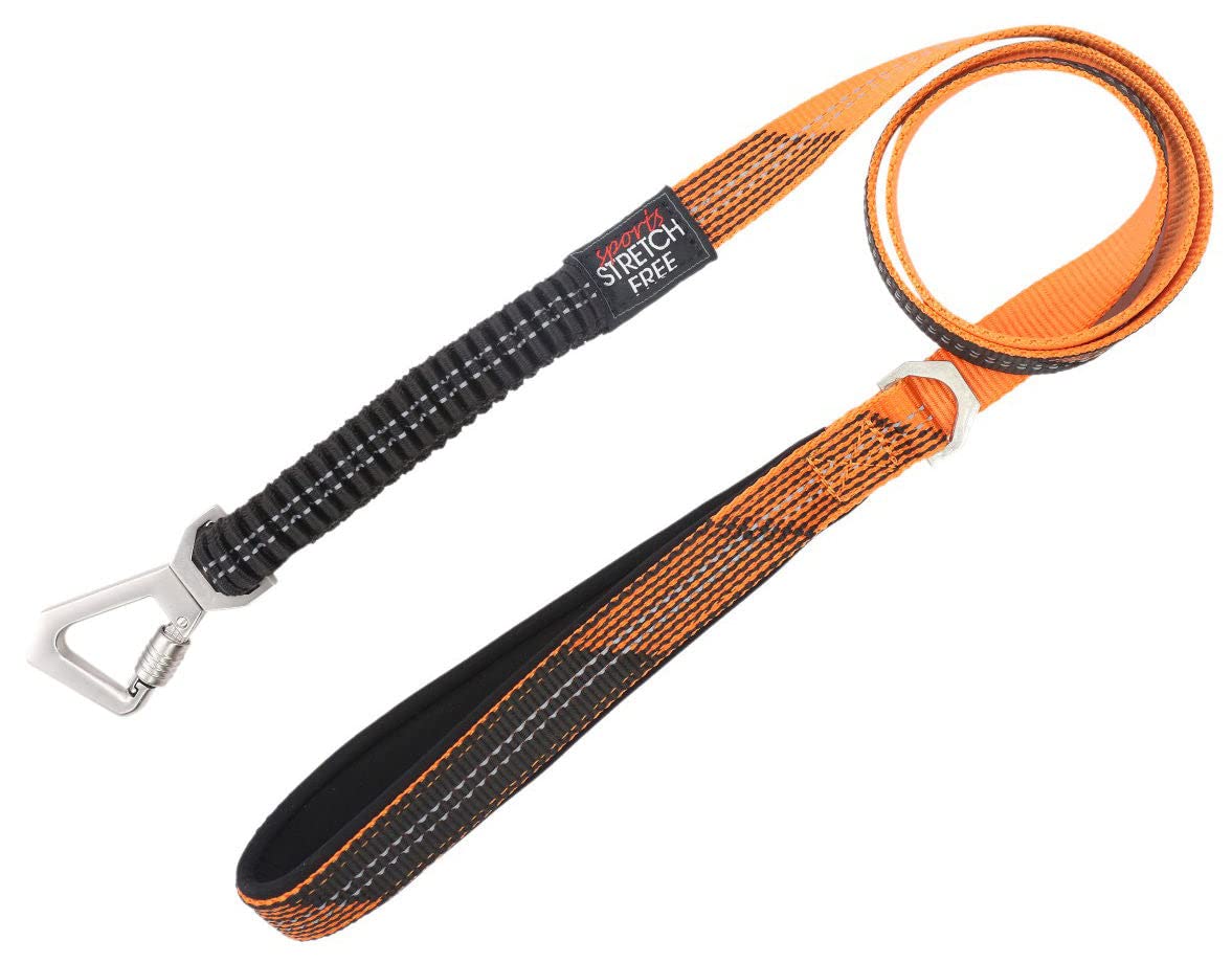 Pet Life Geo-Prene Shock Absorbing Neoprene Reflective Dog Leash And Collar, Sm, Orange
