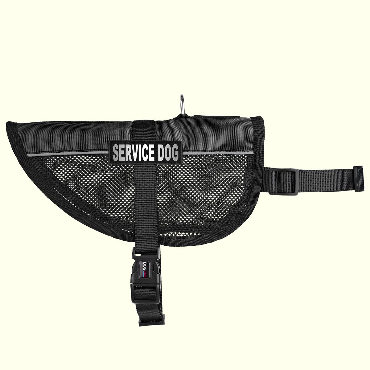 Dogline N0250-1-0210 Service Dog Vest Harness, Small/13' X 16', Black