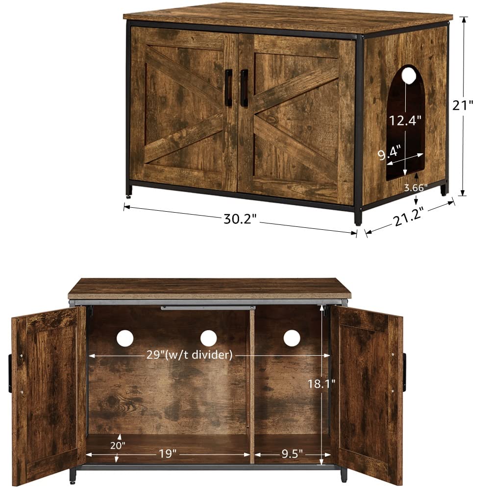 Unipaws Top Opening Cat Litter Box Enclosure, Friendly To Elderly People, Waist Or Keen Problem People, Xl Extra Large Cat Box Furniture, High Jumbo Automatic Litter Box Cover Hidden For Large Cat