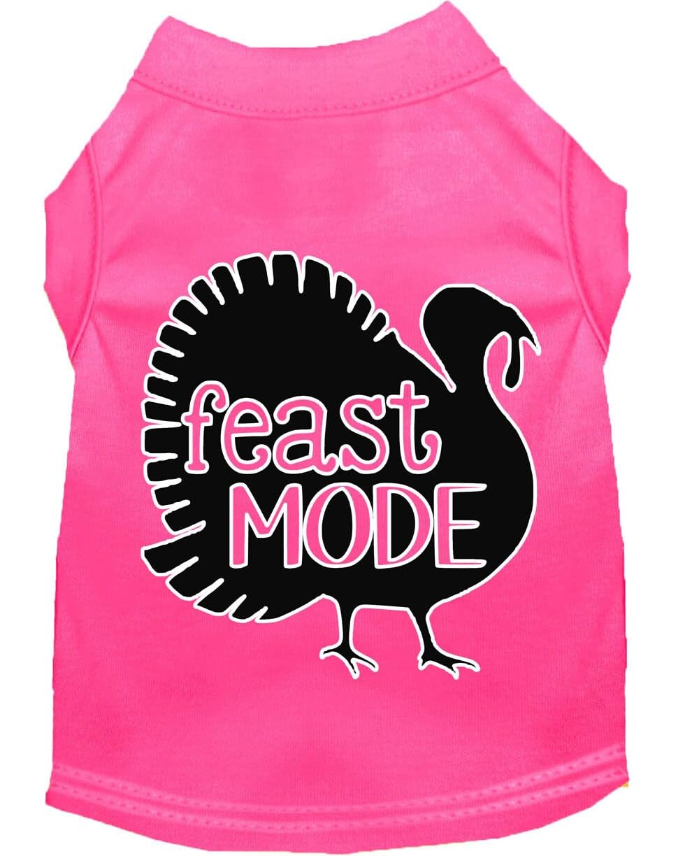 Pet Dog & Cat Shirt Screen Printed, "Feast Mode" Black 2XL (20-25 lbs.)