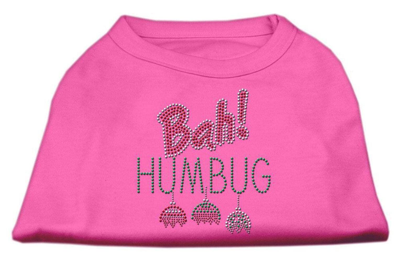 Christmas Pet Dog & Cat Shirt Rhinestone, 'Bah Humbug' White 2Xl (20-25 Lbs.)