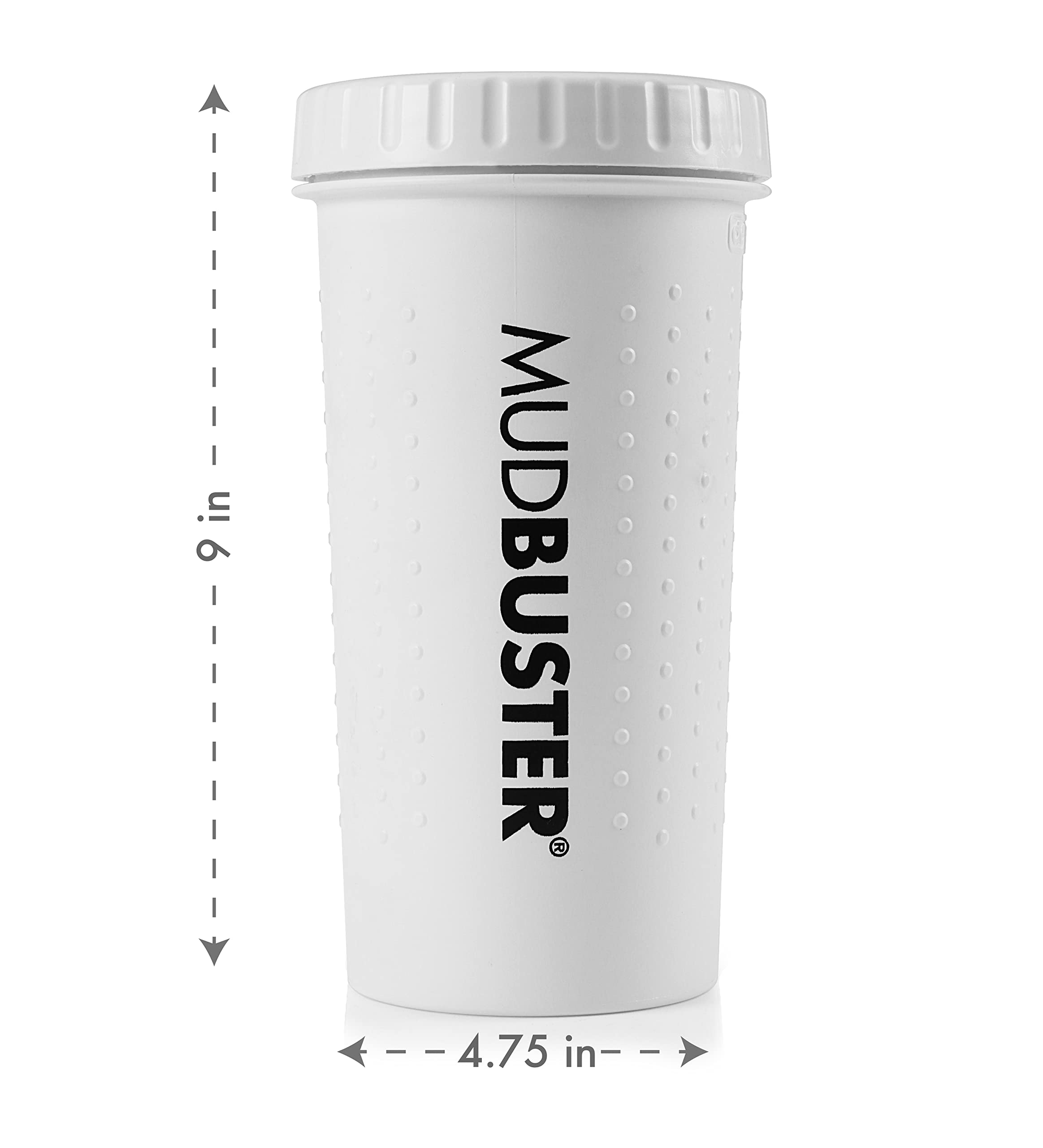 Dexas Mudbuster Portable Dog Paw Washer/Paw Cleaner, Large, Bright White- Special Edition (Pw72032-22Wp)