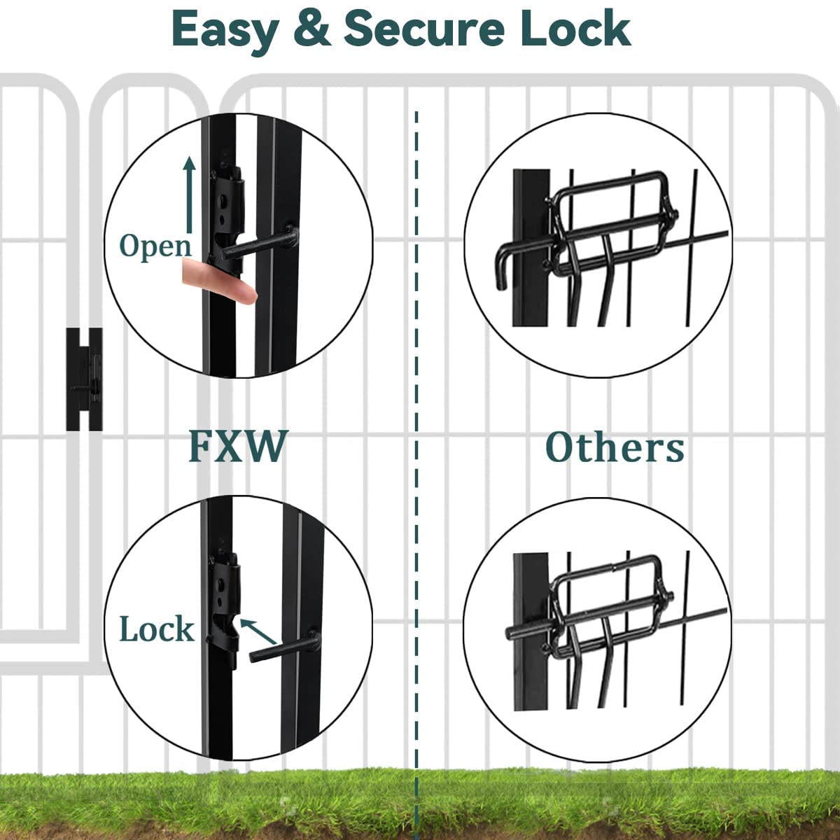 Fxw Rollick Dog Playpen, 32'' Height For Small/Medium Dogs, Designed For Camping, Yard, 24 Panels
