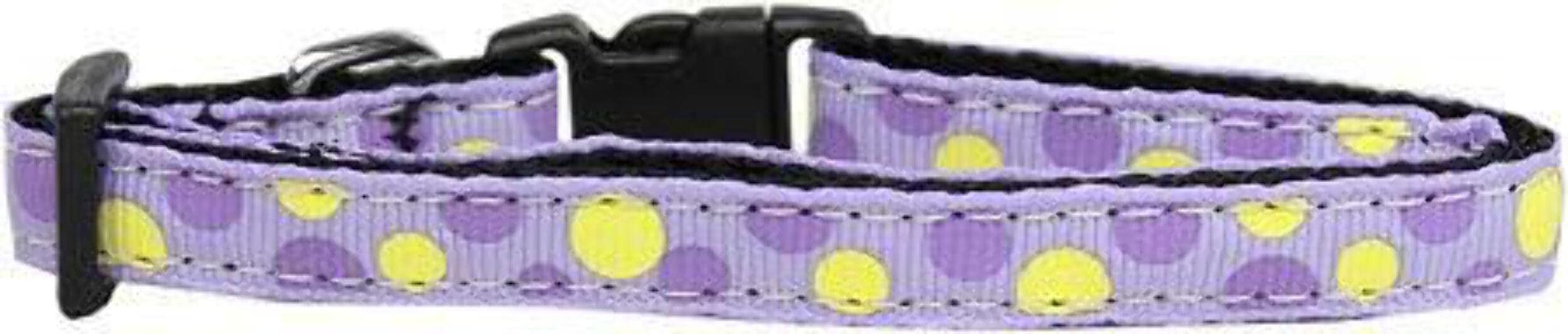 Pet Dog & Cat Nylon Collar or Leash 3/8&quot; wide, &quot;Confetti Dots&quot; Bright Pink SM Collar