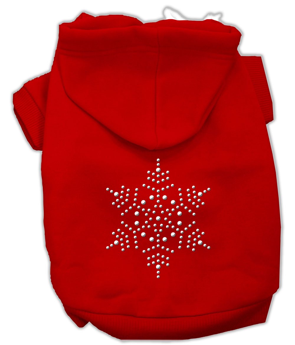 Mirage Pet Products 14-Inch Snowflake Hoodies, Large, Red