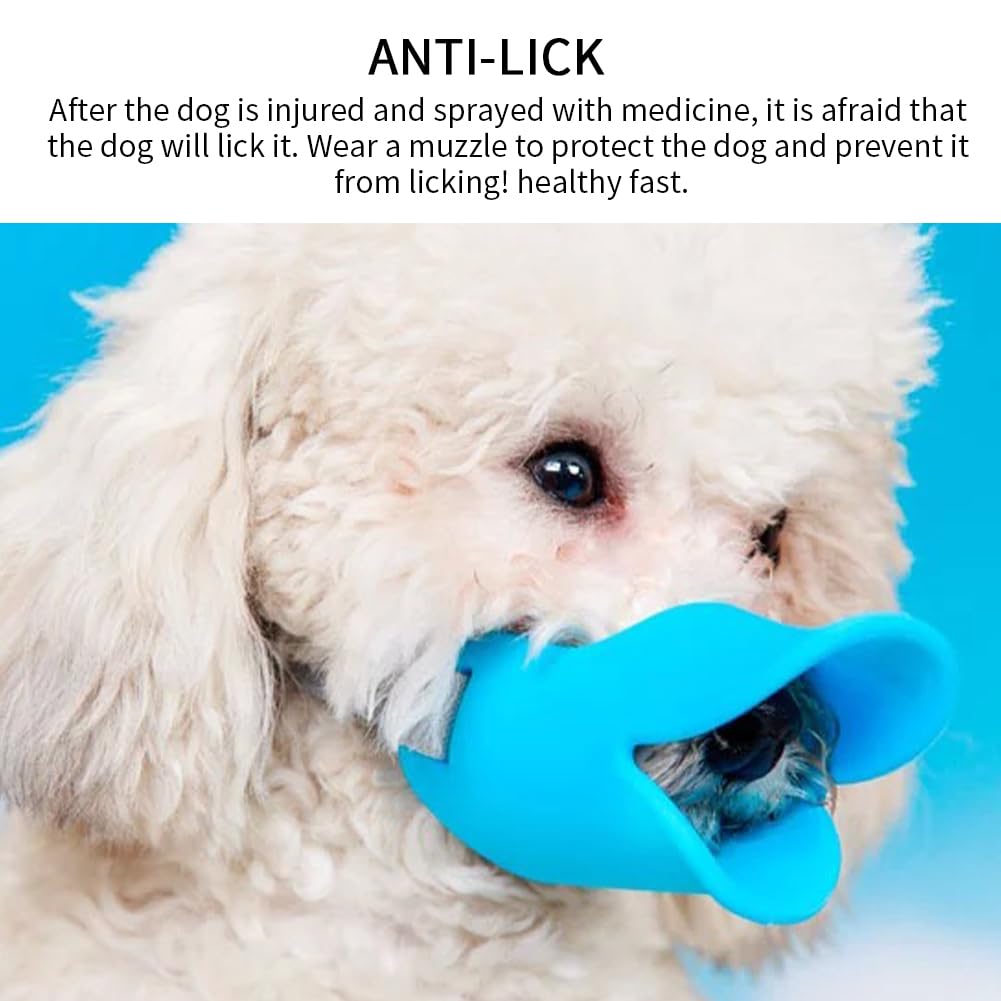 Anti Bite Duck Mouth Shape Dog Mouth Covers,Soft Duck Silicone Mouth Cover With Adjustable Strap,Small Medium Dogs Muzzle Masks