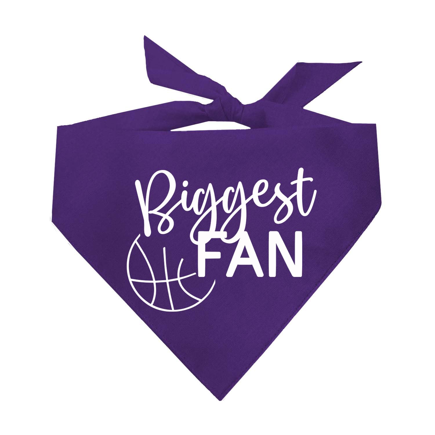 Biggest Fan Basketball Dog Bandana (Purple, Xs 541)