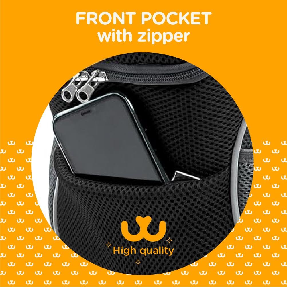 wuffie pet Carrier Backpack for Small, Medium and Large Dogs, Adjustable Breathable Oxford Fabric with mesh Window and Safety Be