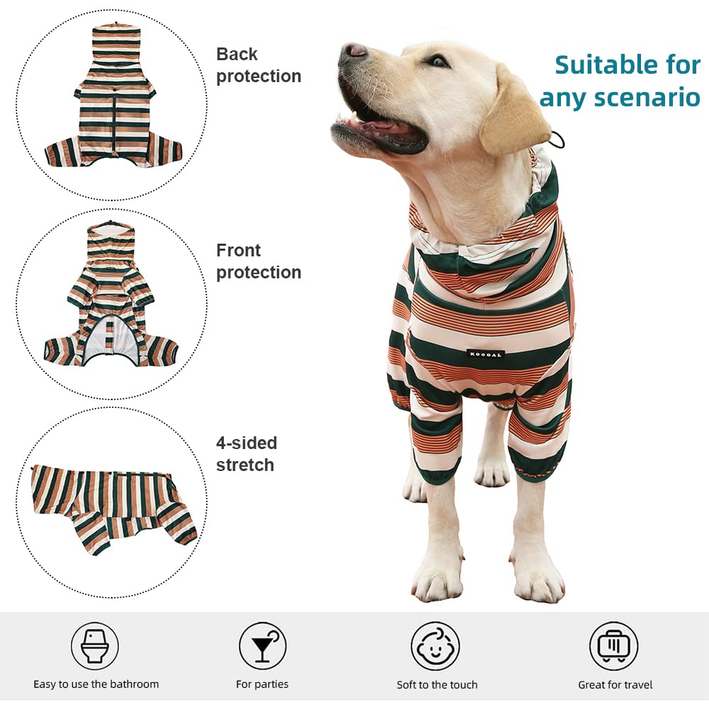 Koogal Pet Pajamas For Large Dogs,Extra Large Stretch, Suitable For Adult Dogs, Medium-Sized Dogs, Large Dogs Jumpsuit Four-Legg