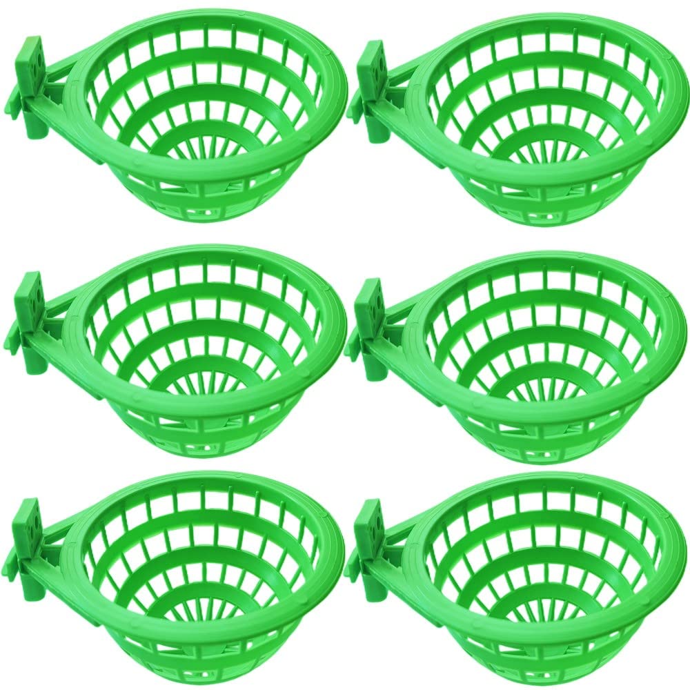 Fkumlun 6Pcs Bird Nests Plastic Hollow Hanging Cage Eggs Hatching Tool Bird Breeding Hut Nest Pan Finch Parrot Canary