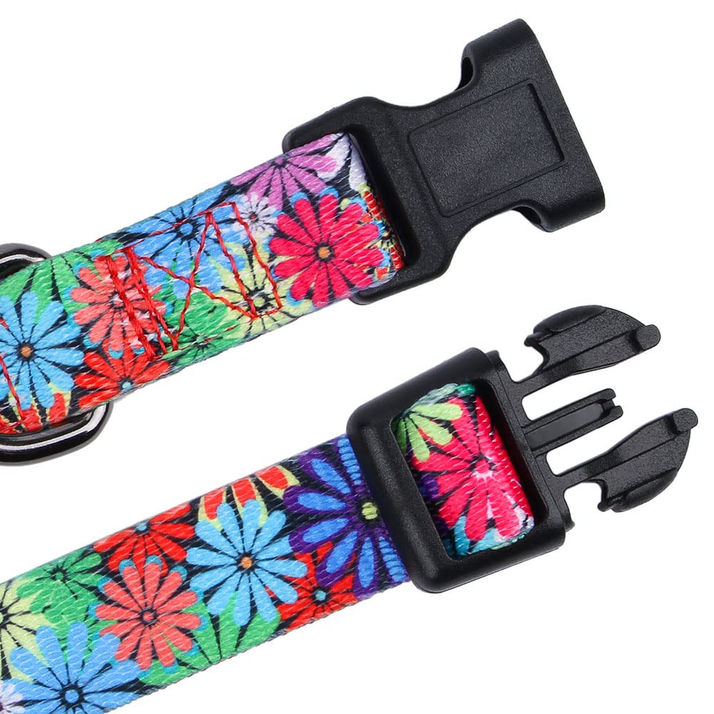 Rhea Rose Dog Collar With Sunflowers Daisy Small