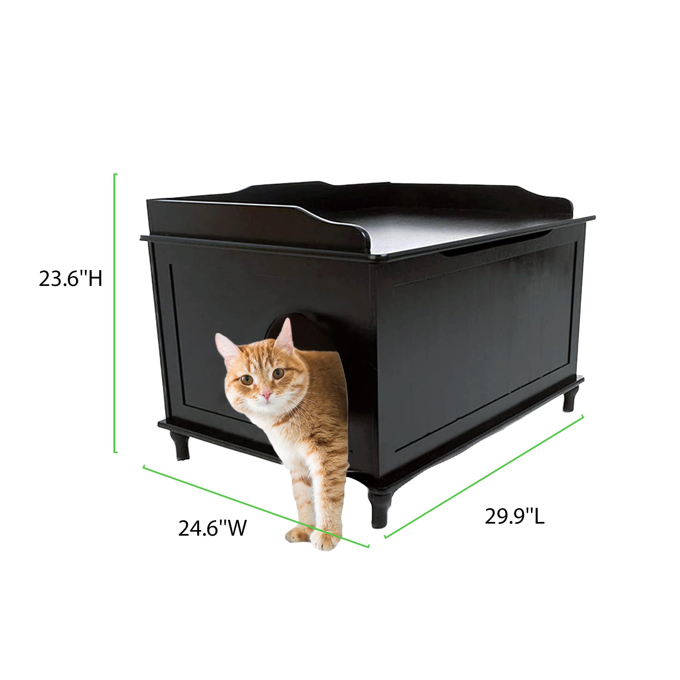 Designer Catbox Cat Litter Box Enclosure, Hidden, Dog-Proof Pet Furniture With Cover, Elegant, Covered, Odor Contained For Large