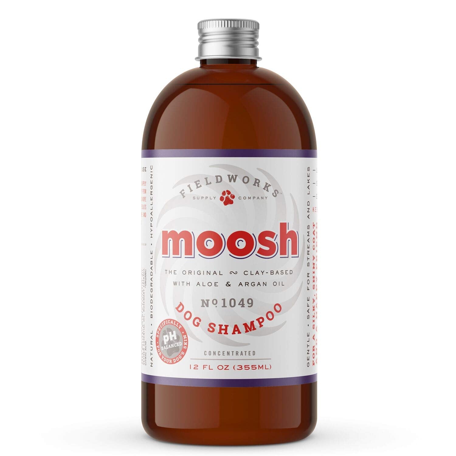 Moosh Natural Dog Shampoo - Promotes Healthy Hair, Coat and Skin. Helps Hot Spots, Dry Itchy Skin. Pet Odor Eliminator - Groomin