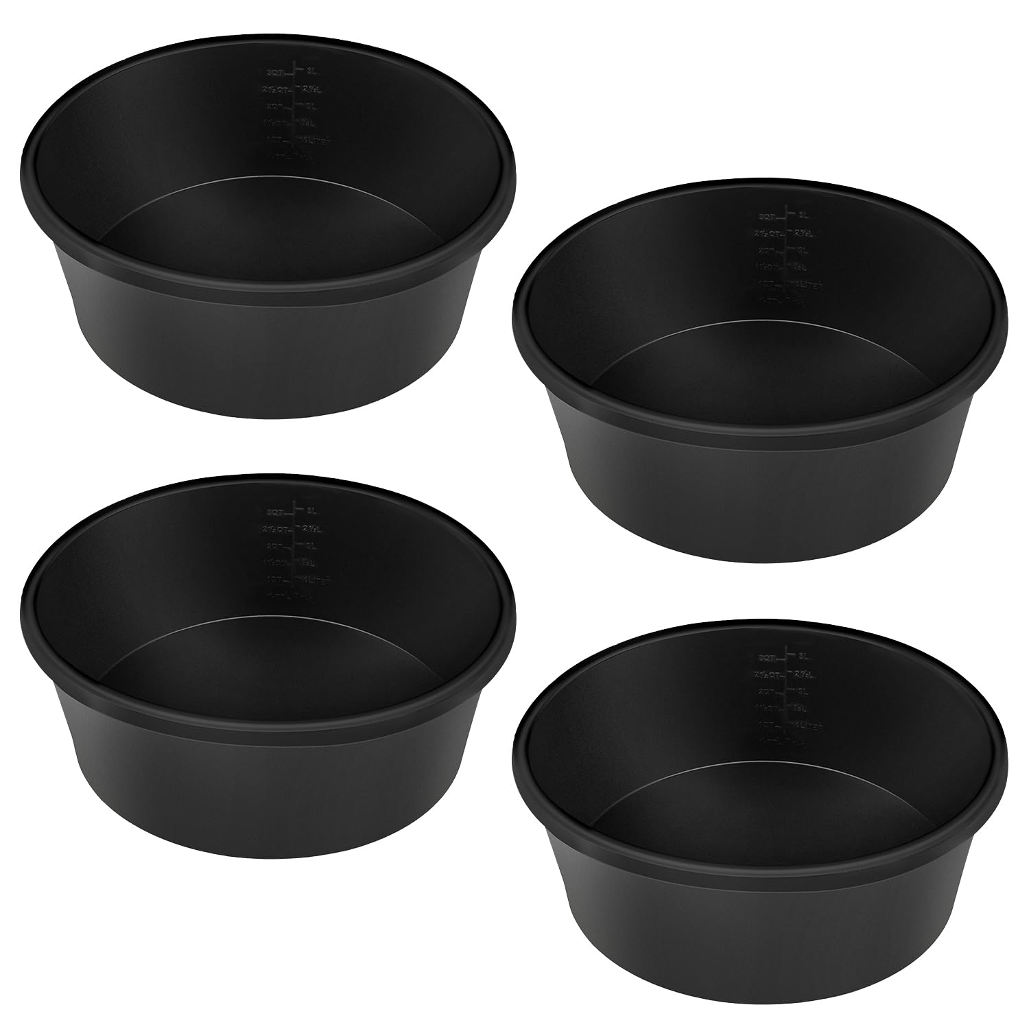 4pcs Rubber Feed Pan, 10.63x3.94in 4 Quart Horse Feed Bucket Chicken Dust Bath Tub Dog Bowl Multi-Use Livestock Feeder for Pig G
