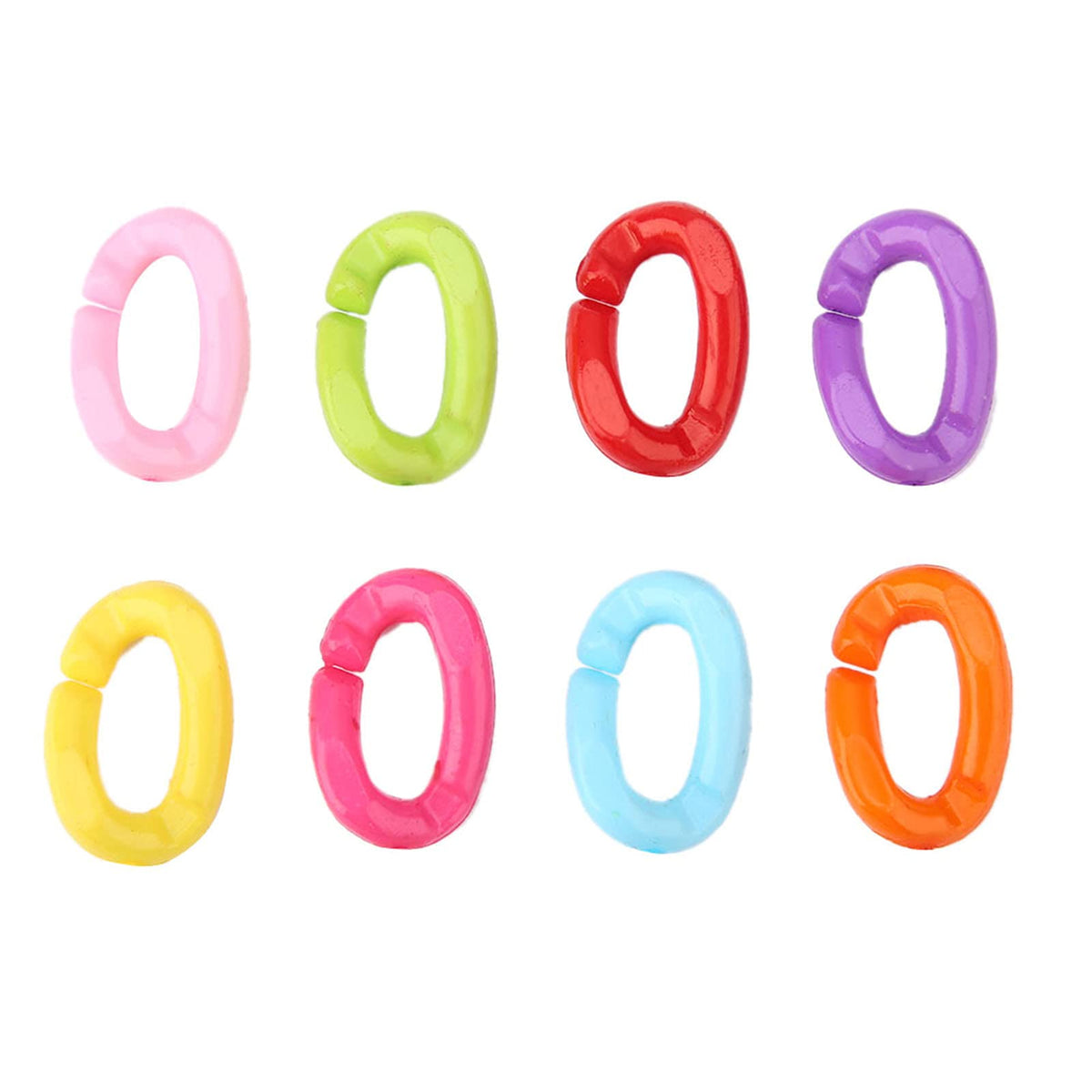 Cigemay 100 Pcs Plastic Bird Toy Parts Diy Chain Links, Chain Links Toys, C-Clips Hooks Bird For Rat Small Pet
