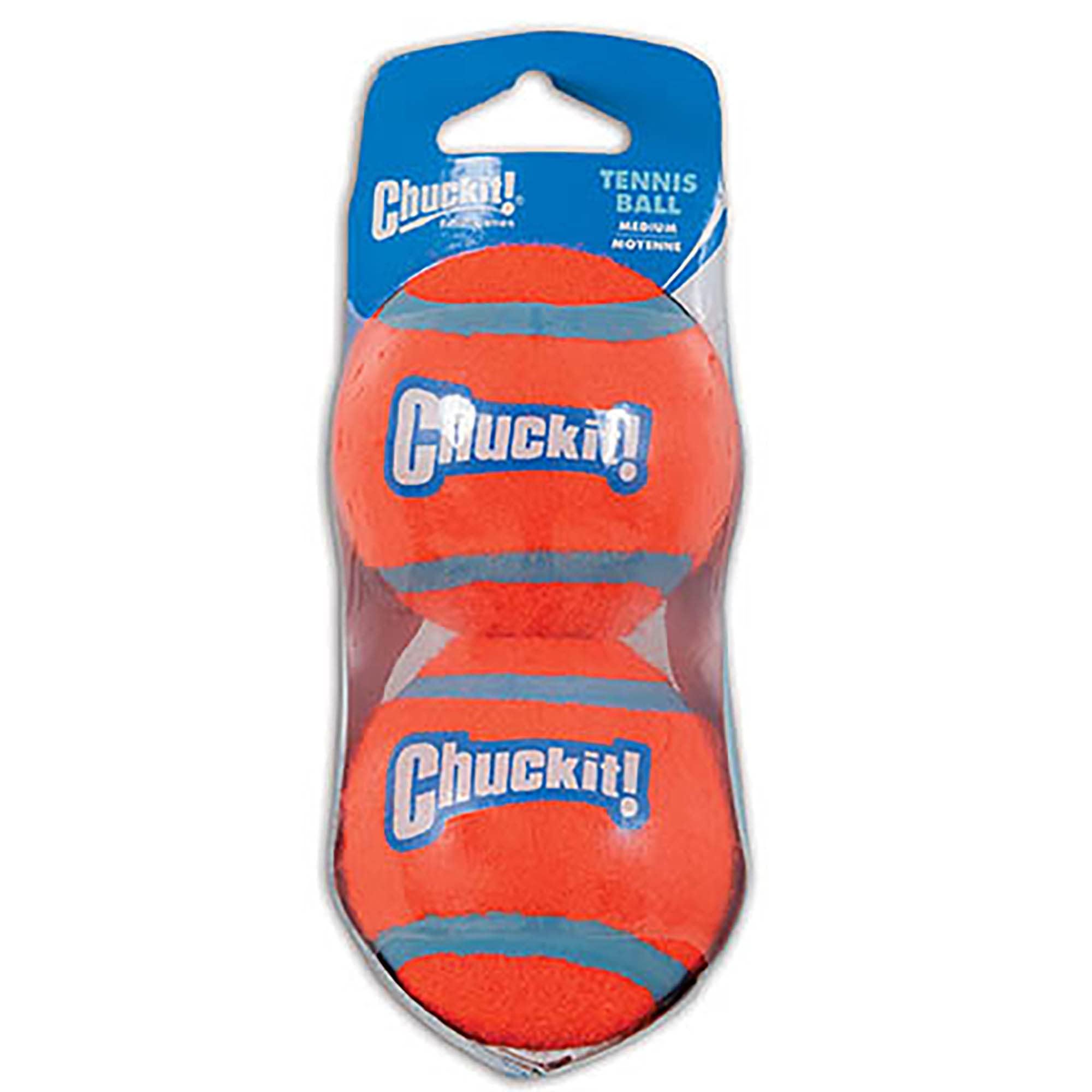 Chuckit! Dog Tennis Ball Dog Toy, Large (3 Inch Diameter) For Dogs 60-100 Lbs, Pack Of 2