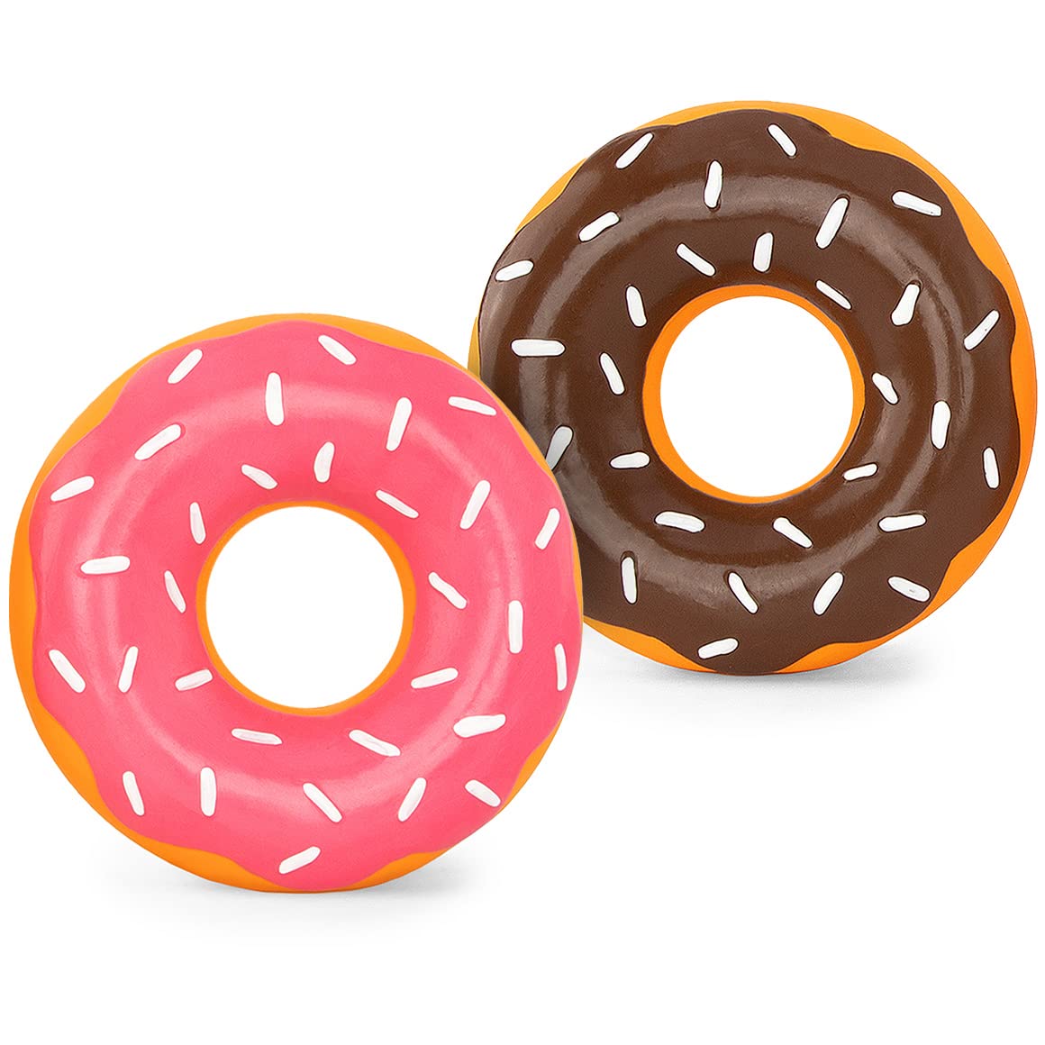 Zippypaws Latex Donutz, Durable Dog Toy For Interactive Play, No Stuffing - Halloween Mini Donutz (3-Pack)