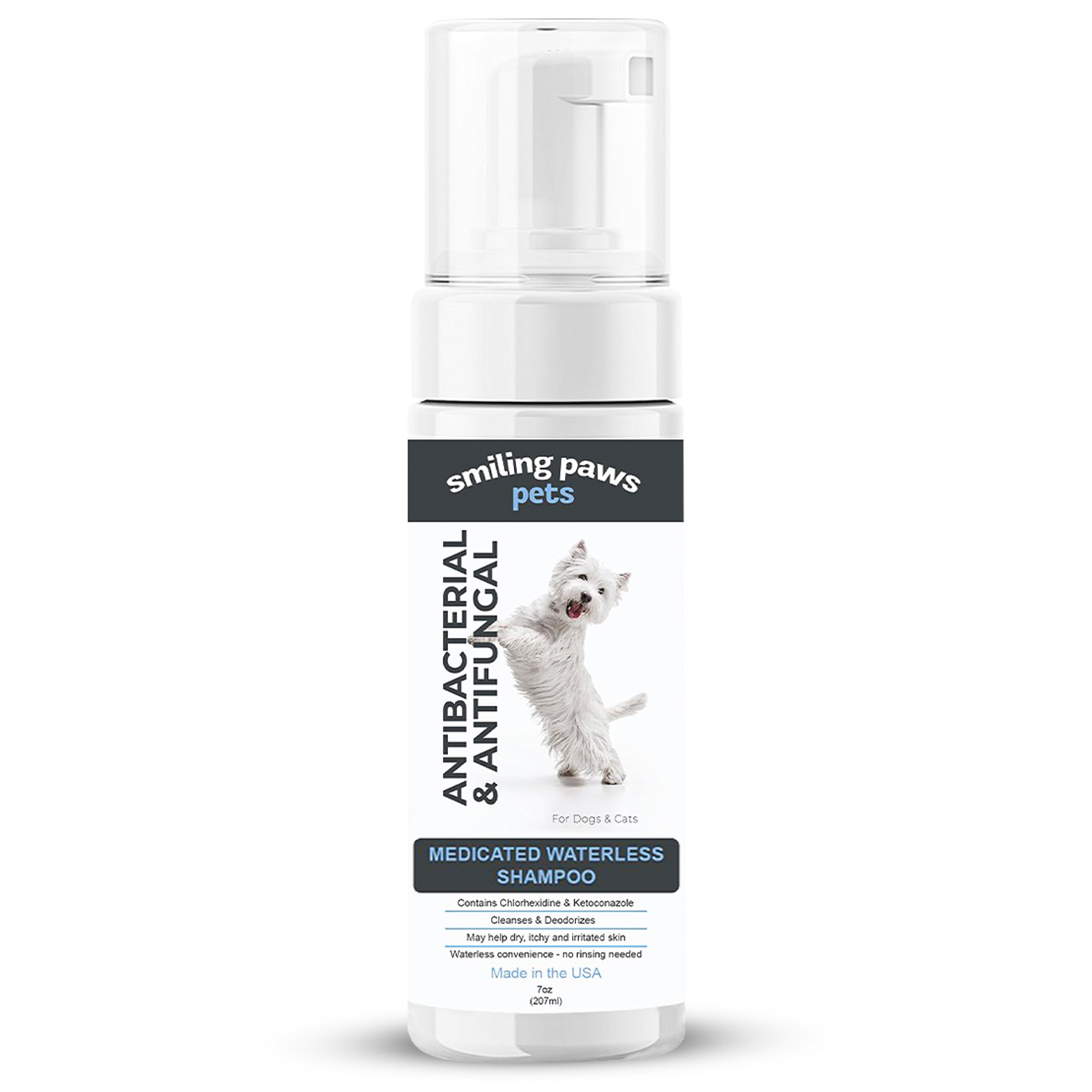 Smiling Paws Pets Medicated Waterless Shampoo