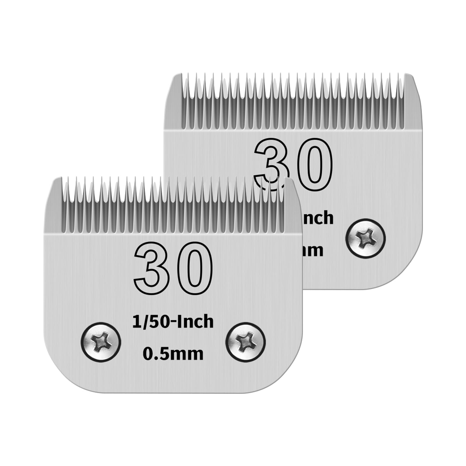 YAZIYIR 30# Pet Dog Grooming Detachable Ceramic Blades Compatible with Andis,Oster A5,Wahl KM10 Clippers,Cut Length 1/50''(0.5mm