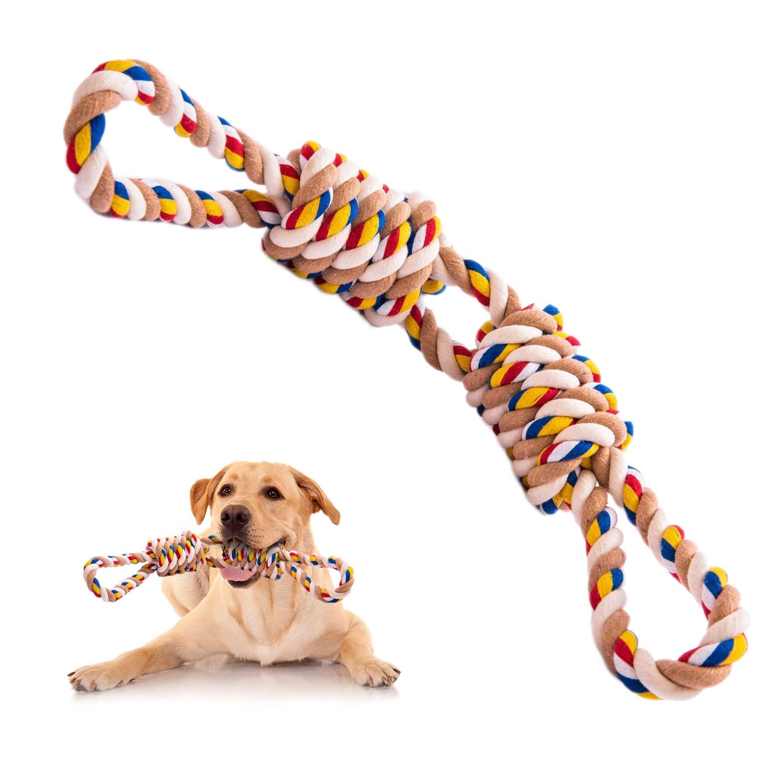 Refeveno Aggressive Chew Rope Toys For Medium Large Dogs, Tooth Cleaning Chew Toys