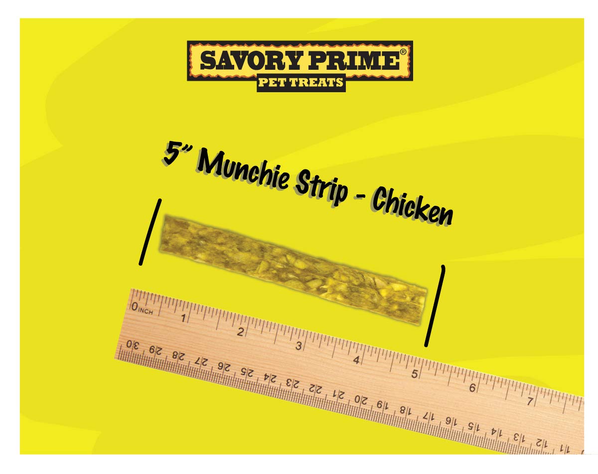 Savory Prime 12-Pack Munchie Strips, 5-Inch, Chicken