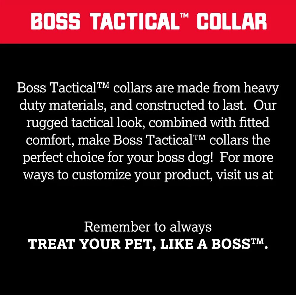 Boss Dog Tactical Collar, Yellow, Large