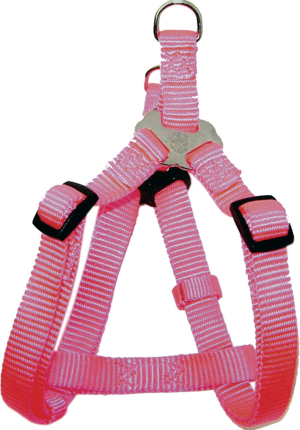 Hamilton Adjustable Easy-On Step-in Style Dog Harness, 3/4-Inch by 20-30-Inch, Medium, Hot Pink