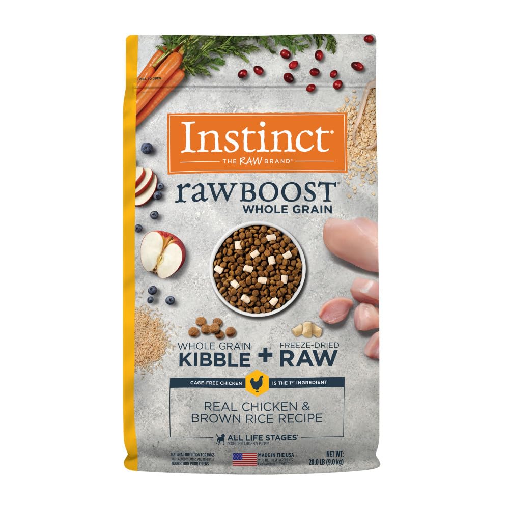 Instinct Raw Boost Whole Grain Chicken & Brown Rice Dry Dog Food, 20 lb. Bag
