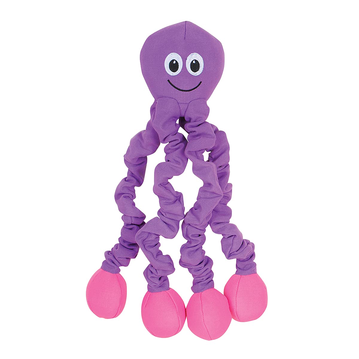 Smartpetlove Snuggle Puppy Tender-Tuffs Tug - Extra Large Stretchy Purple Octopus Tough Dog Toy - Great For Fetch And Durable For Tug Of War