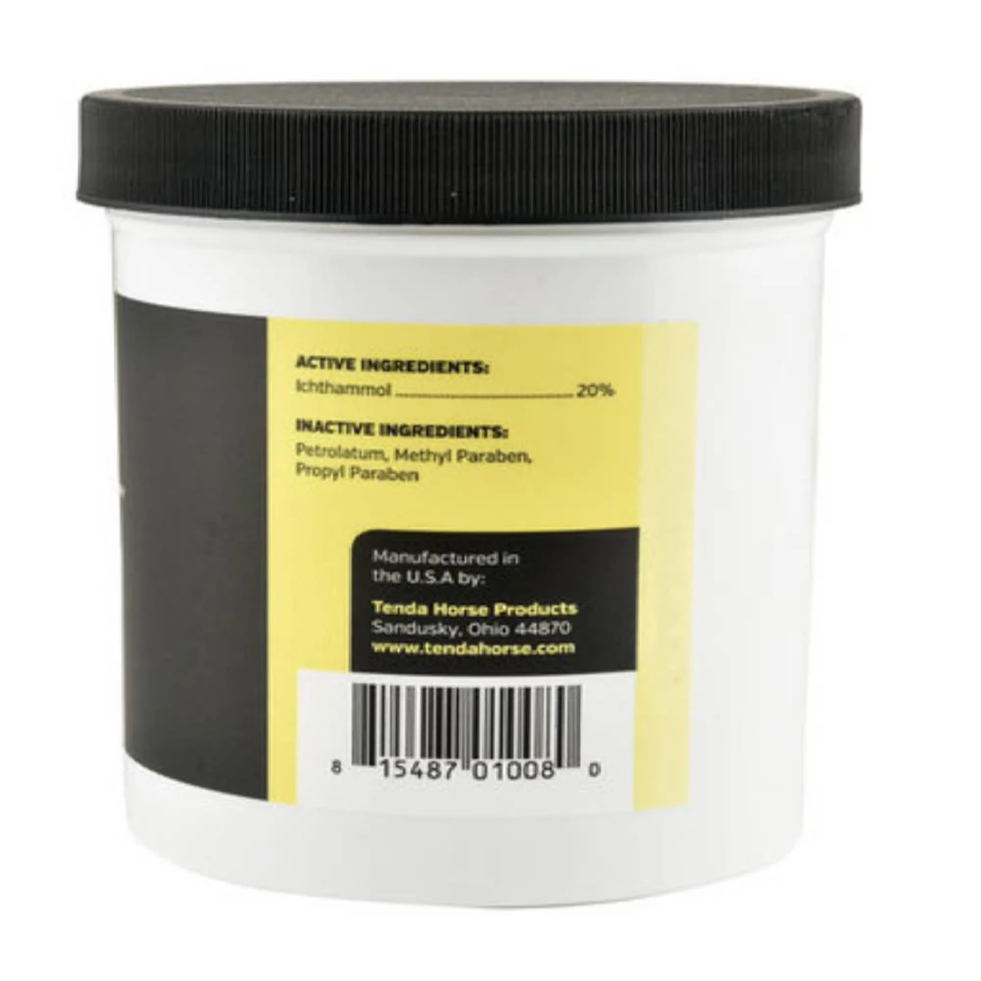 Tenda Horse Products 20% Ichthammol Salve for Horse Hooves, 16 oz. Jar.