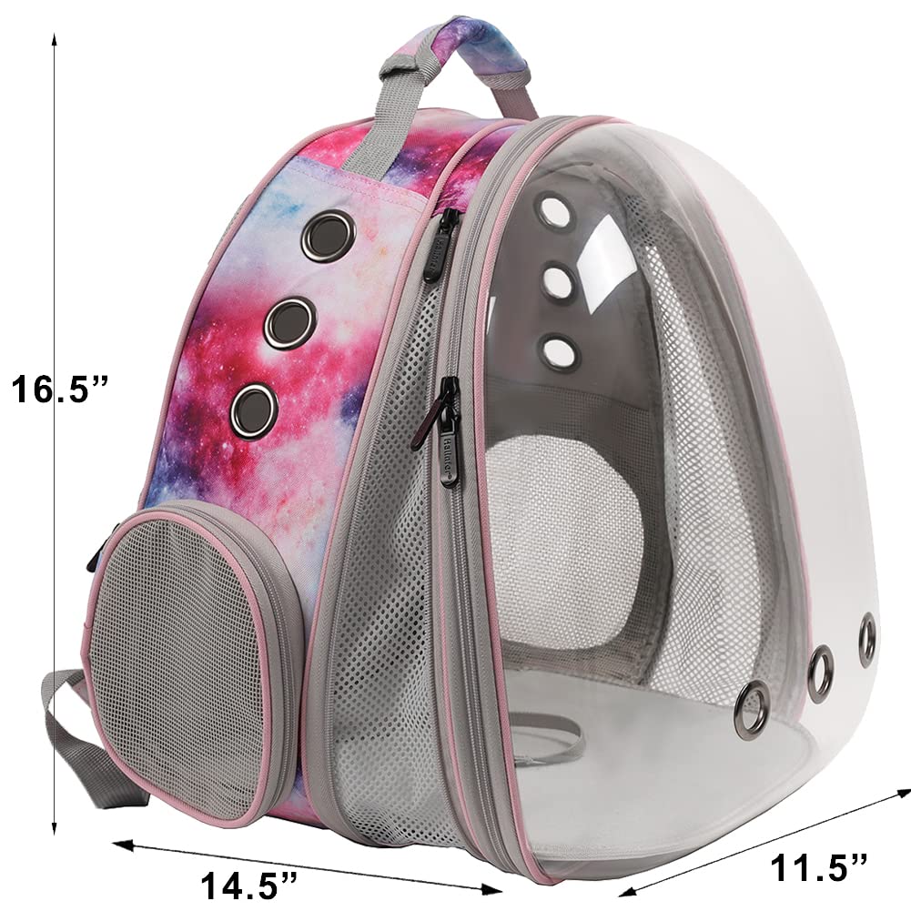 Front Expandable Cat Backpack Carrier, Fit Up To 20 Lbs, Space Capsule Astronaut Bubble Window Backpack For Large Fat Cat And Small Puppy