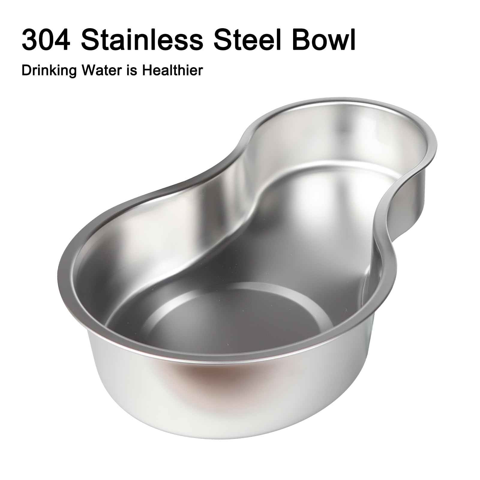 Sfozstra Automatic Pet Water Dispenser With Stainless Steel Bowl, Gravity Waterer, Angular Water Feeder For Small To Large Dogs